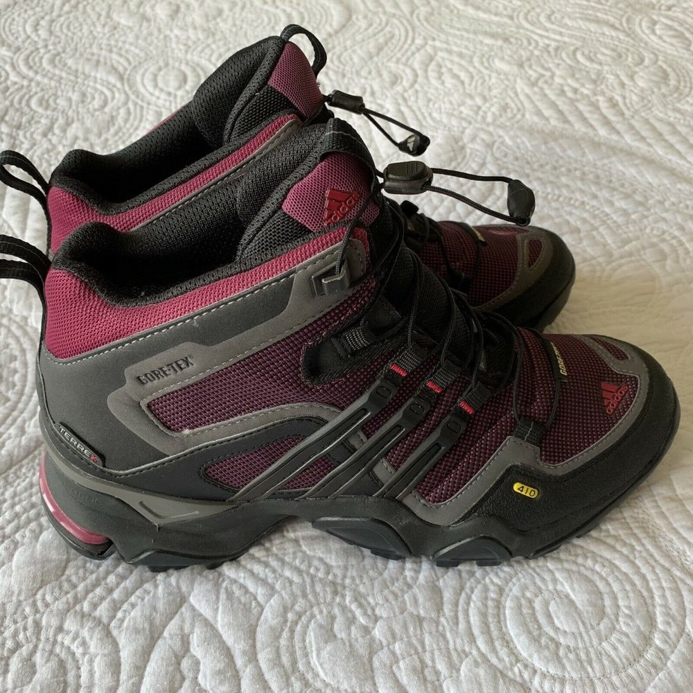 Adidas Womens Sz 9.5 Black Purple Terrex Boot - Picture 6 of 12